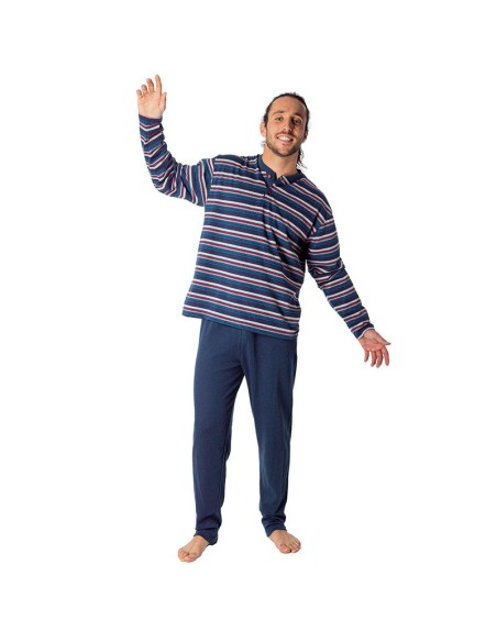 pijama de hombre fino de algodón para entre tiempo modelo raúl de dormen