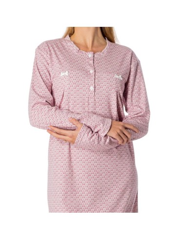 camisón de invierno para mujer de leniss modelo rubí