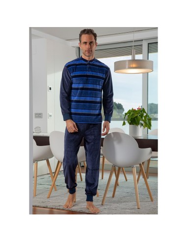 pijama de hombre en terciopelo para hombre de muslher modelo leopoldo