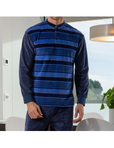 pijama de hombre en terciopelo para hombre de muslher modelo leopoldo 2