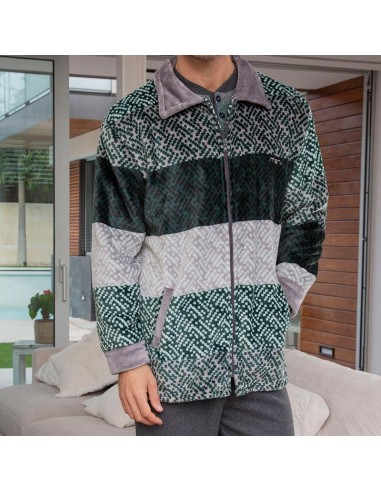 bata de cremallera corta para hombre modelo luis de muslher