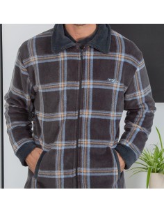 bata de hombre corta con cremallera en coralina modelo zarco de muslher 2