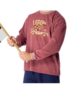 pijama de hombre para invierno en terciopelo modelo leyenda de dormen 2