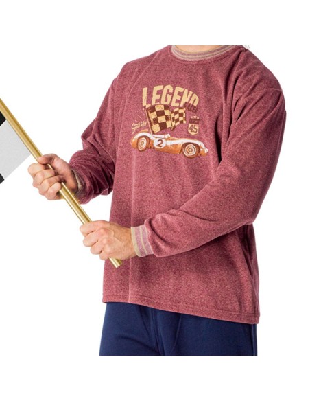 pijama de invierno dormen para hombre en terciopelo modelo leyenda