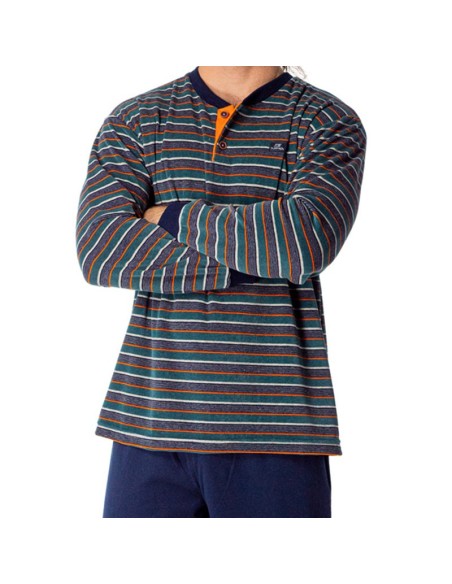 pijama de invierno para hombre de dormen modelo cuadriga