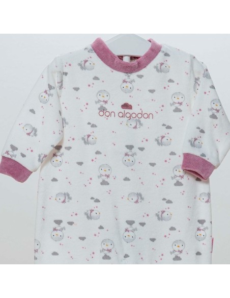 pelele para bebe don algodón en terciopelo modelo pollito