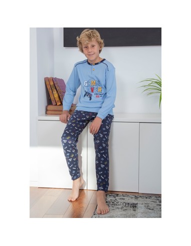 pijama de niño muslher en algodón de invierno modelo gamer