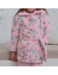 bata infantil para niña abotonada modelo conejito de muslher 2