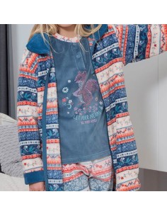 bata de niña corta con cremallera para invierno de muslher modelo Rosaura 2