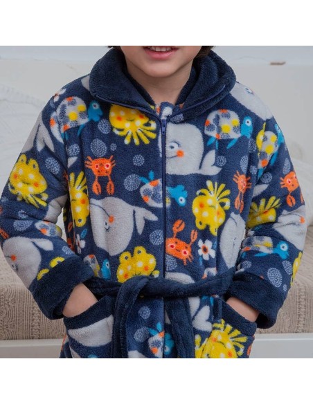 muslher bata infantil para niño modelo acuario