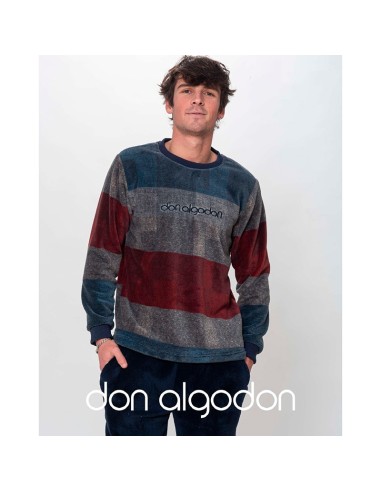 pijama de coralina para hombre modelo Jalisco de don algodón