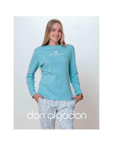 pijama de mujer en algodón de invierno de la marca don algodón modelo Janín