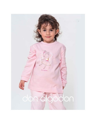 pijama infantil de niña de la marca don algodón bella