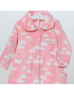 bata de bebe para niña de don algodón modelo nubes 2