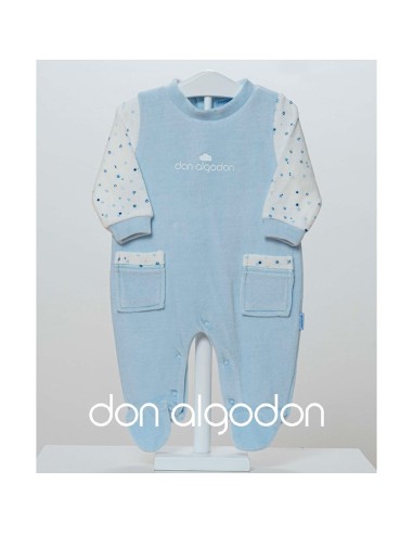 pele de invierno para bebe niño en terciopelo modelo celeste de don algodón