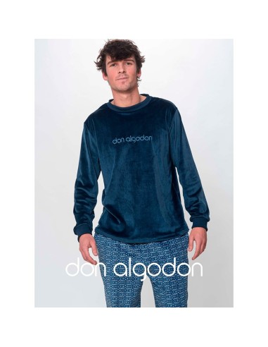 pijama de don algodón para hombre modelo ajedrez para invierno