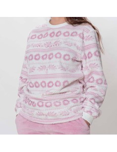 pijama de mujer en coralina modelo Elena de don algodón 2