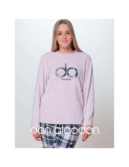 pijama de mujer don algodón en coralina modelo Rosi