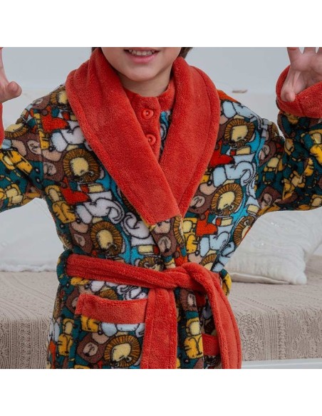 muslher bata infantil para niño modelo animalasia