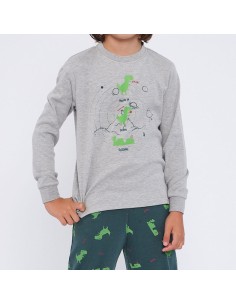 pijama en algodón de invierno para niño modelo dinosaurios de muydemi 2