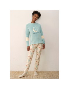 pijama de coralina  para mujer luna de promise