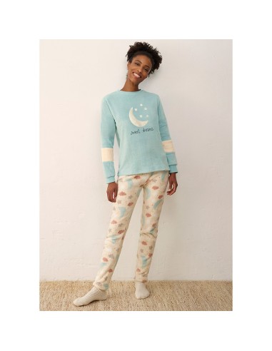 pijama de coralina  para mujer luna de promise