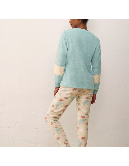 pijama parte trasera de mujer en coralina modelo luna de promise