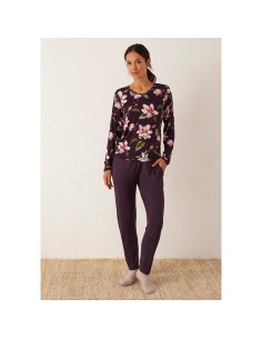 pijama en tejido modal para mujer de promise en manga larga modelo Chirivella