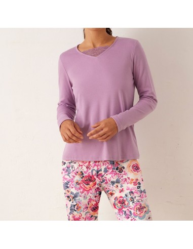 pijama promise para mujer en tejido fino y suave para entre tiempo