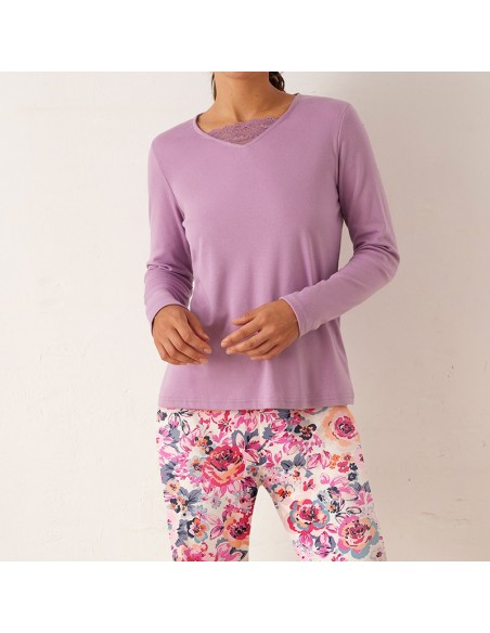 pijama promise para mujer en tejido fino y suave para entre tiempo