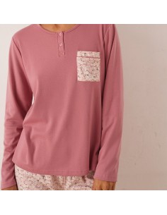 pijama de mujer con bolsillo frontal en algodón modelo mawi de promise 2
