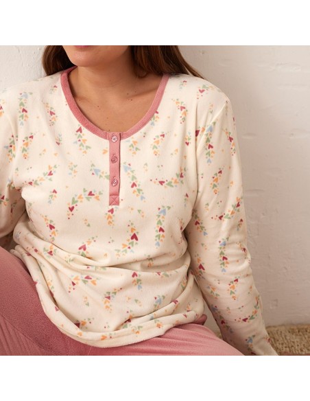 pijama de spandex para mujer modelo corazones de promise