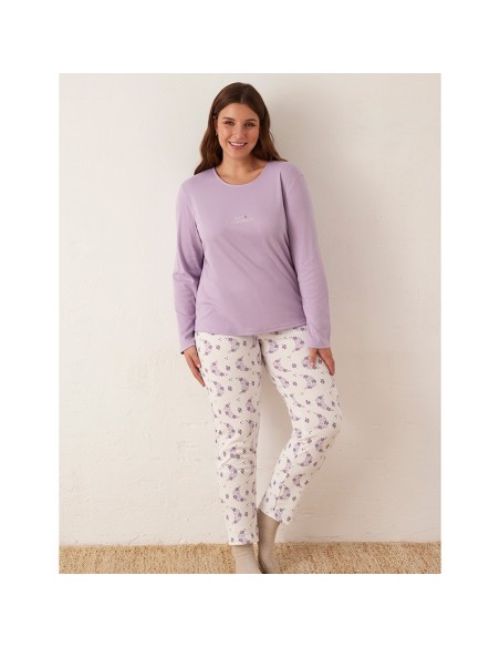 pijama en algodón para mujer del conjunto de invierno de promise modelo Angela