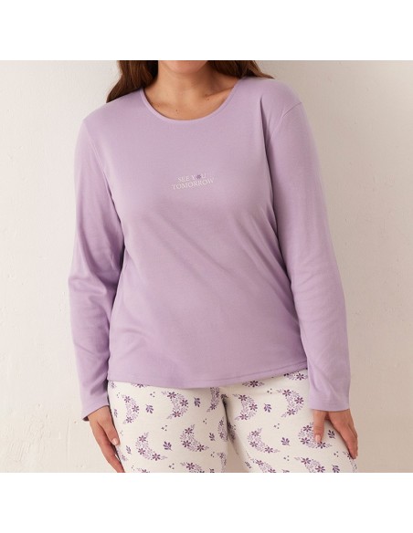 pijama en algodón de invierno para mujer modelo Angela de promise