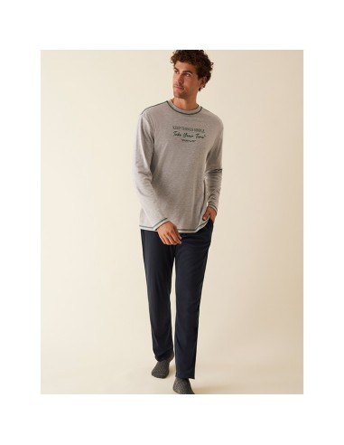 pijama en algodón para hombre del conjunto de invierno cuadro verde de promise