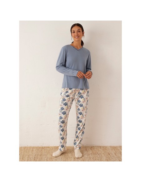 pijama de mujer en algodón de invierno modelo Sofía de promise
