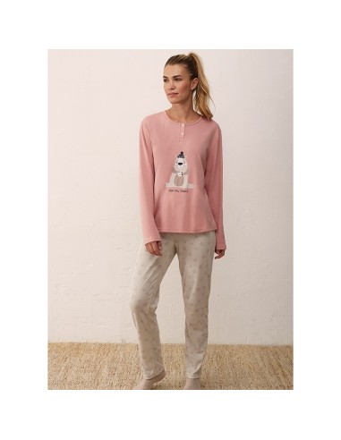 pijama de mujer en algodón de invierno promise modelo lunes