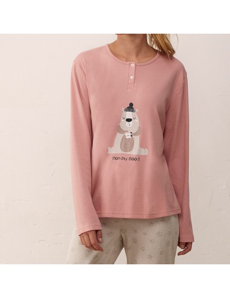 promise pijama de mujer modelo lunes en algodón