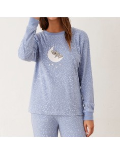 pijama para mujer en algodón fino de promise modelo koala 2