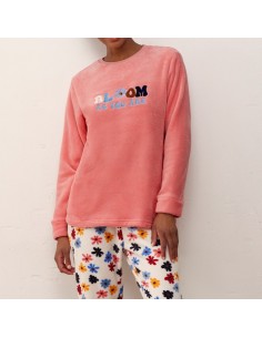 pijama de mujer en coralina modelo flower power de promise 2