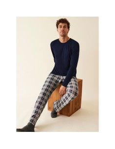 Pijama para hombre fino de entre tiempo en tejido modal de promise modelo Roberto