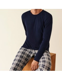 Pijama para hombre fino de entre tiempo en tejido modal de promise modelo Roberto 2