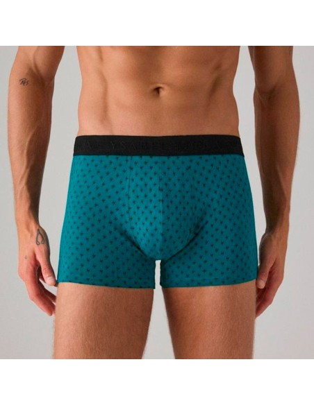 bóxer de hombre en algodón de ysabel mora en verde modelo rock