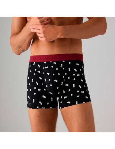 Bóxer de hombre ysabel mora en algodón negro modelo rock