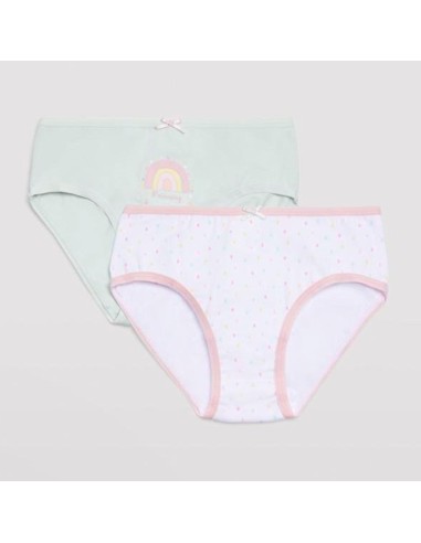 bragas de niña pack verde-gris modelo rosita de ysabel mora