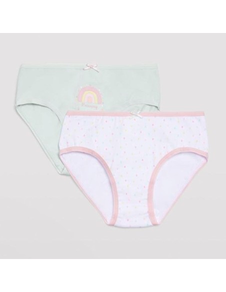 bragas de niña pack verde-gris modelo rosita de ysabel mora