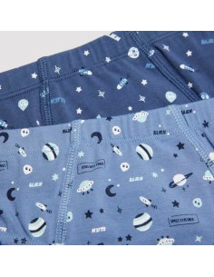 pack de 2 slips de niño ysabel mora en algodón azul-azul denim modelo pepito 2