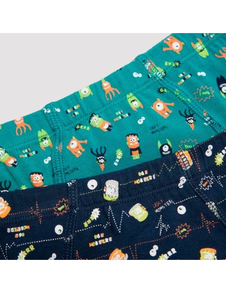 ysabel mora pack de 2 slips de niño verde-marino modelo pepito