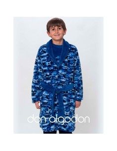 bata de niño con botones don algodón modelo abstracto