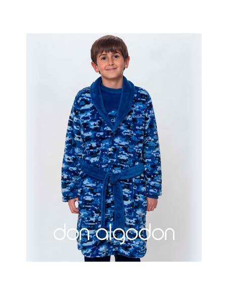 bata de niño con botones don algodón modelo abstracto